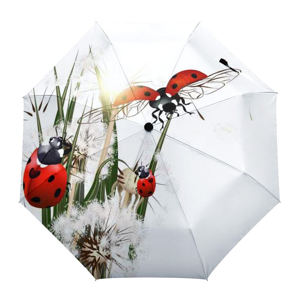Parapluie à pois CÔTÉ cinelle Love Coussins pour femme, parapluie de pluie créatif, non automatique, trois parapluies pliants, parasol coupe-vent, Bergame 2
