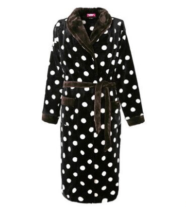 Robe kimono Sexy de demoiselle d'honneur à pois pour femmes, peignoir d'hiver pour femmes, Robe de mariée de mariage 3