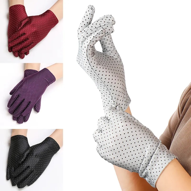 Mitaines Respirantes Pois Mignons Écran Tactile Femme