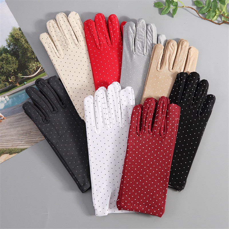 Gants À Pois Extensibles Pour Femmes