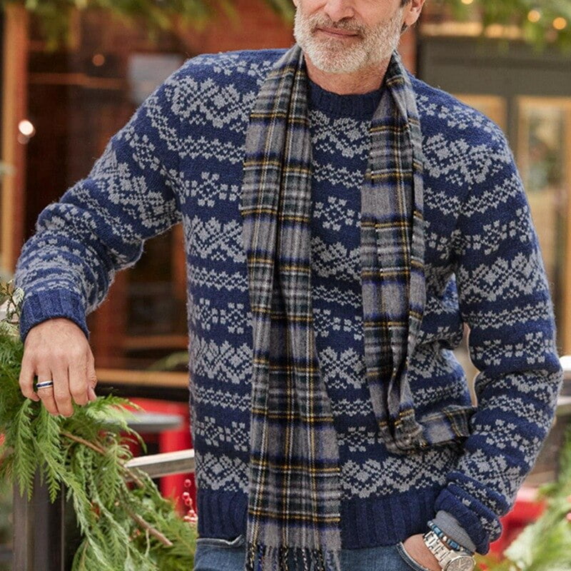 Pull tricoté à col rond pour homme, vêtement d'hiver de haute qualité, nouvelle collection 2