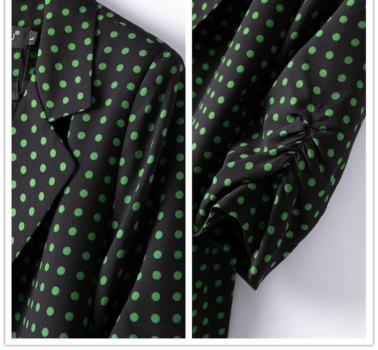 Vestes à col rabattu pour femme, veste décontractée à manches trois quarts, à pois, nouvelle collection printemps et été 2022 2