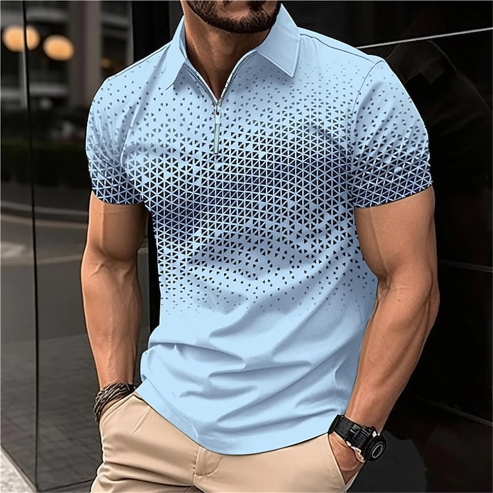 Polo blanc imprimé 3D pour hommes, chemises décontractées à manches courtes, chemisier en Y, vêtements d'été, t-shirts respirants 2
