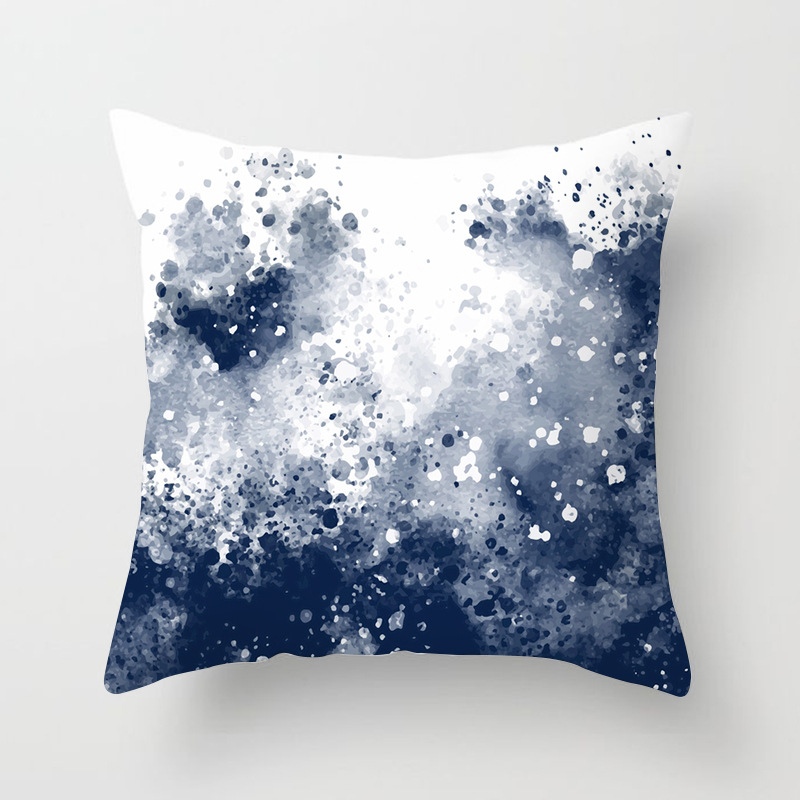 Taie d'oreiller imprimée géométrique, taie d'oreiller décorative pour canapé, peau de pêche, art de la chambre à coucher, décoration de la maison, 45x45cm