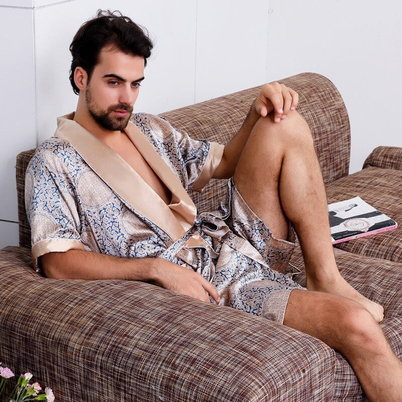 Peignoir en Satin pour Homme, Robe de Marque de Luxe, Extra Luxueuse, Dragons, JKimono, 5XL 2