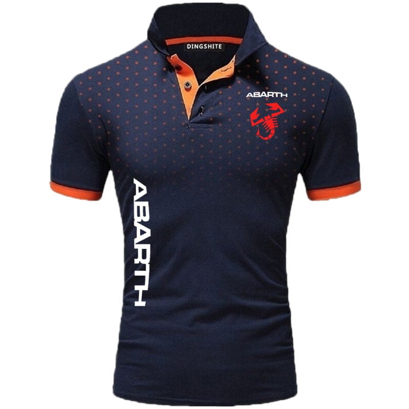 Polo Manches Courtes Coton Imprimé Pois Hommes