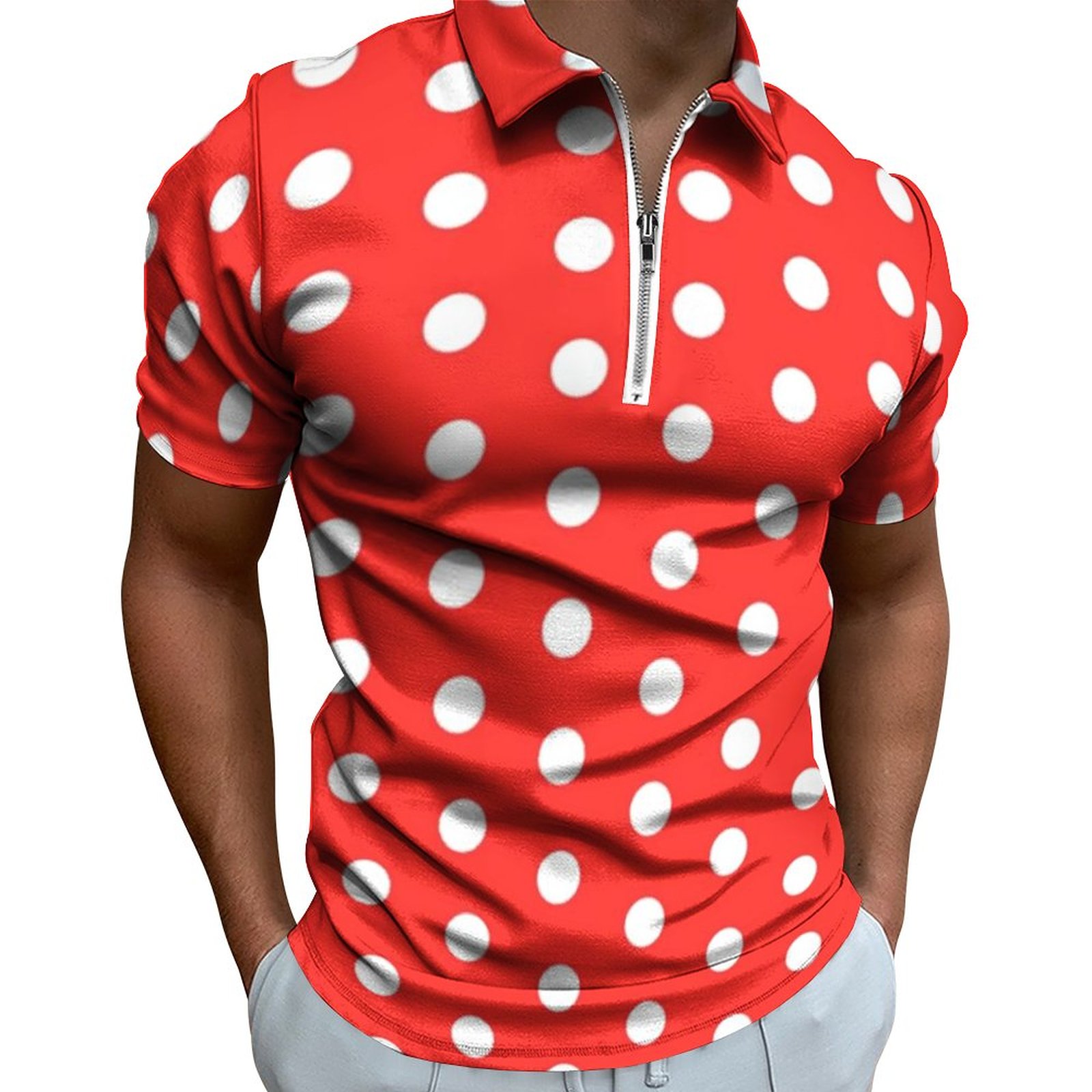 T-Shirts Rétro Décontractés Avec Motifs À Pois