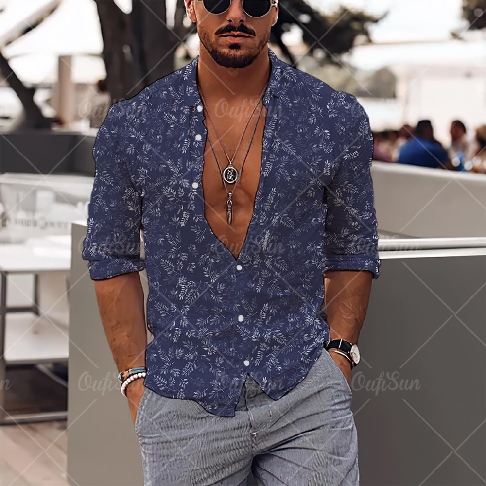 Chemises à Manches sulfpour Homme, Chemise à Revers, Imprimé Floral, Plante, Hawaïen, Streetwear, Nouveaux Vêtements, 2022 2