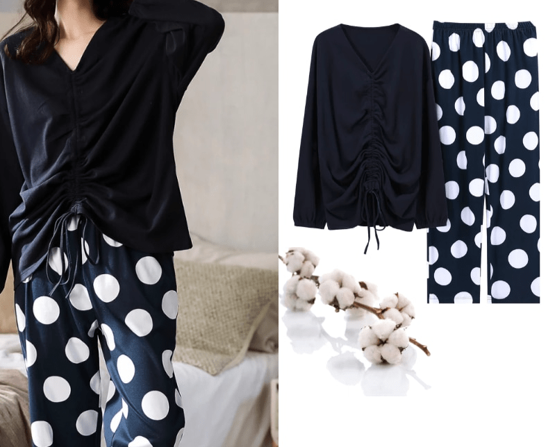Ensembles Pyjamas Élégants Femmes Pois