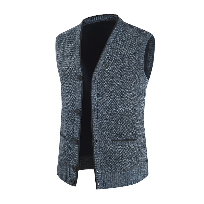 Gilet Pull Tricoté Motif À Pois Pour Hommes