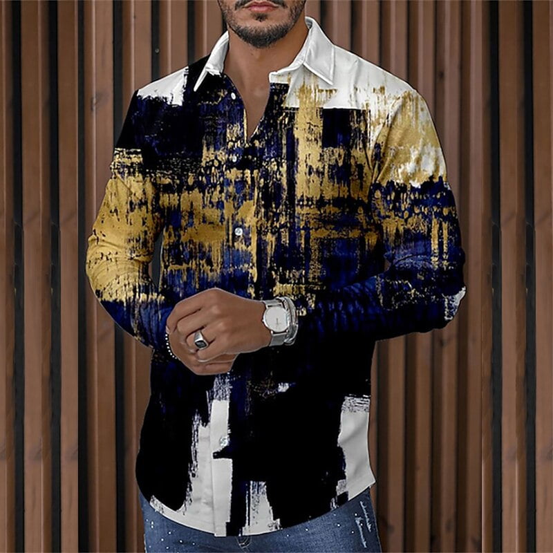 Chemise hawaïenne 3D à manches longues pour hommes, mode masculine, taille, thème de vacances, chemise imprimée, haut à revers, chemise à boutonnage simple, XS-8XL, 2023 2