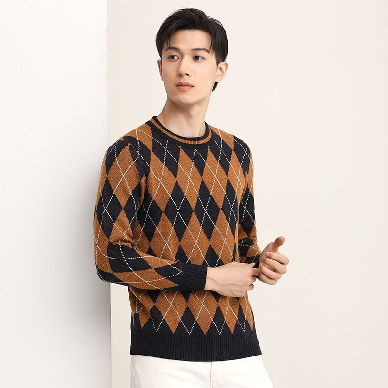 Pull Ras du Cou pour Homme, Vêtement Thermique Vintage, Rétro, Hiver 2