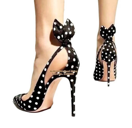 escarpins Pois Blancs Noirs Oreilles Lapin