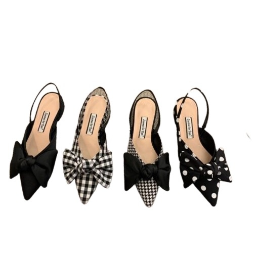 sandales Élégantes Talons Bas Bretelles Pointues