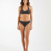 brassière de bikini haut ajusté uni encolure dégagée bretelles nouées bain plage stretch maillot de bain femme à pois
