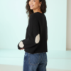 pulls à pois femmes mélangée laine maille oversize en col ras cou manches longues