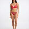 brassière maille pointelle ensemble imprimé pois col v bretelles réglables fermeture agrafes jersey