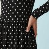 robes noires à pois longue robe petite noir robe courte asymétrique beige à pois noirs avec volant une épaule dénudée