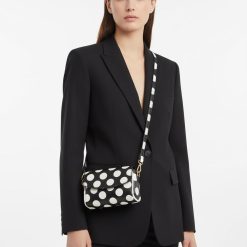 sacs à main à pois réglable bandoulière mini monochrome sac femme porté