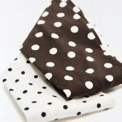 bandeaux à pois 2 lot de noir cheveux marron et blanc superposes sur fond clair