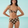 shortys à pois chocolat de style bikini bas