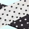 bandeaux à pois monochrome lot de 2 en noir blanc en tissu doux croisés montrant le motif inversé sur fond clair