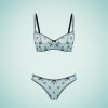 culottes à pois brésilienne astrid en tulle transparent bleu chocolat ensemble lingerie sexy féminine points marrons nœuds fins noire