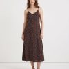 robes moulantes à pois tall mi longue marron sans manches pour femme en tissu extensible coupe ajustee